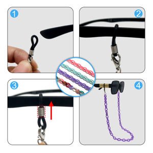 Chaînes de <span class=keywords><strong>lunettes</strong></span> <span class=keywords><strong>tendance</strong></span> et stylées, attaches pour <span class=keywords><strong>lunettes</strong></span>, accessoires pour <span class=keywords><strong>lunettes</strong></span> de soleil - Product Image 4