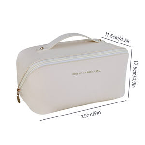 汉非子Pu皮革防水化妆包便携化妆包拉链洗漱包 - Product Image 6