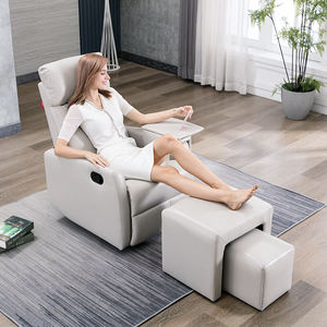 Nuova Poltrona Reclinabile Manuale in Pelle con Ampio Schienale, Design <span class=keywords><strong>Moderno</strong></span> Stile Europeo per <span class=keywords><strong>Soggiorno</strong></span> - Product Image 1