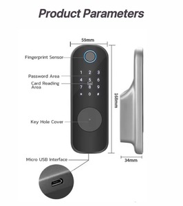 Serratura Intelligente Auvinx per Porta con <span class=keywords><strong>Accesso</strong></span> Wi-Fi Tuya TTLOCK BT in Lega di Alluminio con Impronta Digitale, Password, Carta e Controllo Remoto per Casa e Ufficio - Product Image 5