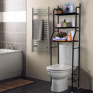 Étagère en acier inoxydable pour salle de bain, <span class=keywords><strong>meuble</strong></span> de rangement pour toilettes, vente en gros, peu encombrant - Product Image 1