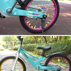 จักรยานเด็ก ลูกปัดหลากสี จักรยานทรงตัว พลาสติก ไฟกลางคืน รูปหัวใจ ขอบล้อรูปผีเสื้อ อุปกรณ์ตกแต่ง - Product Image 4
