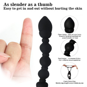 Massaggiatore prostatico telecomandato Pull perline prodotto per adulti sfintere anale in alluminio - Product Image 3