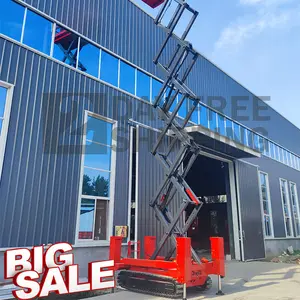 2023 Sell Well Standard 0 Turning Track Roll Terrain Man Self Propelled Hydraulic Crawler Scissor Lift Electric Work Platform