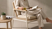Chaise de jardin en osier moderne pour l'extérieur, résistante aux intempéries et écologique