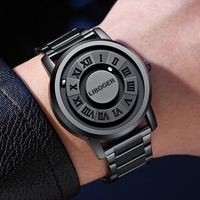 Montre à quartz noire pour homme, créative, de luxe, cadeau pour amis
