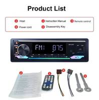 Reproductor MP3 para Auto 1 Din con Transmisor FM, Bluetooth, 2 USB, Pantalla LCD, Amplificador, Sintonizador de Radio, Panel Desmontable