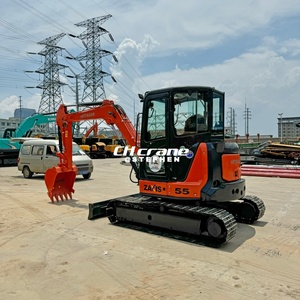 Excavatrice sur chenilles Hitachi ZX55USR-5A d'occasion, mini-pelleuse de 5 tonnes en bon état, machine agricole ZX60 ZX70 ZX120 ZX130 à vendre à prix réduit - Product Image 2