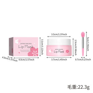 OEM Masque à Lèvres Personnalisé Fleur de Cerisier 8g Double Hydratant Tendre Doux Baume à Lèvres Nourrissant Marque Spot Vente en Gros - Product Image 6