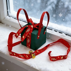 Eco-friendly Gift Cardboard Paper Cardboard <b>Box</b> Christmas Gift <b>Box</b> with Handle Customize Size and Design - Product Image 1