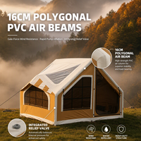 Nouvelle tente gonflable polygonale en PVC avec poutres pneumatiques pour la famille, camping extérieur 4 saisons, OEM