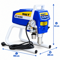 Pulvérisateur de peinture sans air électrique OEM CE haute pression 3000 PSI 1200W à débit variable, machine de pulvérisation portable pour texture murale