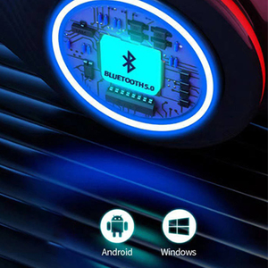 หูฟังบลูทูธไร้สายแบบครอบหูที่สามารถพับเก็บได้พร้อมโลโก้ไฟ RGB สำหรับ<span class=keywords><strong>โทรศัพท์</strong></span>มือถือ - Product Image 3