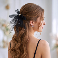 YouLaPan – pince à cheveux de mariée à la mode, avec nœud en dentelle fait à la main, accessoires pour cheveux pour femmes, pour banquets, danses et fêtes, YXA181