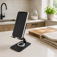 Support de téléphone de bureau pliable, support de bureau pour téléphones portables et tablettes, support de téléphone universel en alliage, support de téléphone paresseux