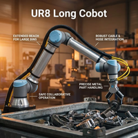 Bras robotisé collaboratif long UR8 avec ponceuse OnRobot pour l'assemblage, la manutention, le meulage et le polissage - Automatisation collaborative