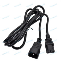 Cordon d'alimentation pour ordinateur C14 à C13, 7,5 A 125 V, JET, rallonge de câble d'alimentation CA IEC-320-C14 à IEC-320-C13 pour alimentation électrique