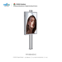 Panneau publicitaire urbain en métal sur mesure pour l'extérieur avec source de lumière LED, résistance aux intempéries IP65, montage au sol