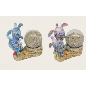 Figura de Tortuga Marina en Resina, Artesanía para Decoración del Hogar, Oficina, Recuerdo Turístico, Regalo, Globo de Arena de Vidrio - Product Image 3