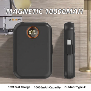 Batterie externe magnétique sans fil 10000mAh, chargeur portable avec écran LED, charge rapide, station d'alimentation de voyage - Product Image 2