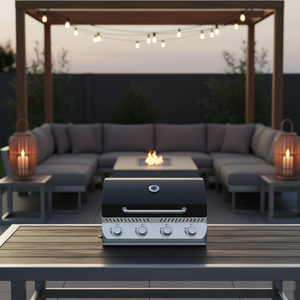 <span class=keywords><strong>Barbecue</strong></span> à <span class=keywords><strong>gaz</strong></span> moderne de luxe en <span class=keywords><strong>acier</strong></span>, antiadhésif, sans fumée, avec sécurité flamme, multifonctionnel, anti-rouille, pour l'extérieur - Product Image 6