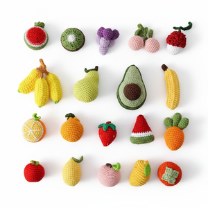 Juguete de Peluche de Vegetales Hecho a Mano, Muñeco de Comida Tejido Suave, Juguete Sensorial para Bebés, Mordedor, MOQ Bajo, Personalizable - Product Image 1