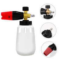 Pistolet à mousse pour voiture robuste Lance à mousse de neige réglable à grande bouche Canon à mousse pour nettoyeur haute pression