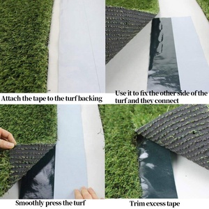 Cinta de costura de césped Artificial troquelada autoadhesiva de doble cara, alfombra de césped verde suave, cinta de unión y empalme para enmascarar - Product Image 6