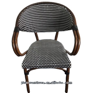 Phong cách hiện đại Stackable Faux tre khung mây ghế trong nhà/ngoài trời phòng khách và ăn uống đồ nội thất - Product Image 1