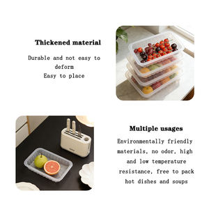 กล่องพลาสติกใส่อาหารแบบใช้แล้วทิ้ง ขายตรงจากโรงงาน สำหรับใส่กลับบ้าน ปิดผนึกแน่น ใช้กับไมโครเวฟได้ แบบกล่องเบนโตะ - Product Image 6