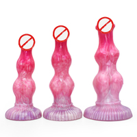 Vibromasseur anal épais Soft Monster avec gros nœud pour jeux érotiques adultes