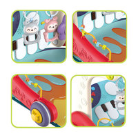 Tapis de jeu 2in1 pour bébé jeu éducatif apprendre à marcher chariot trotteur pour bébé