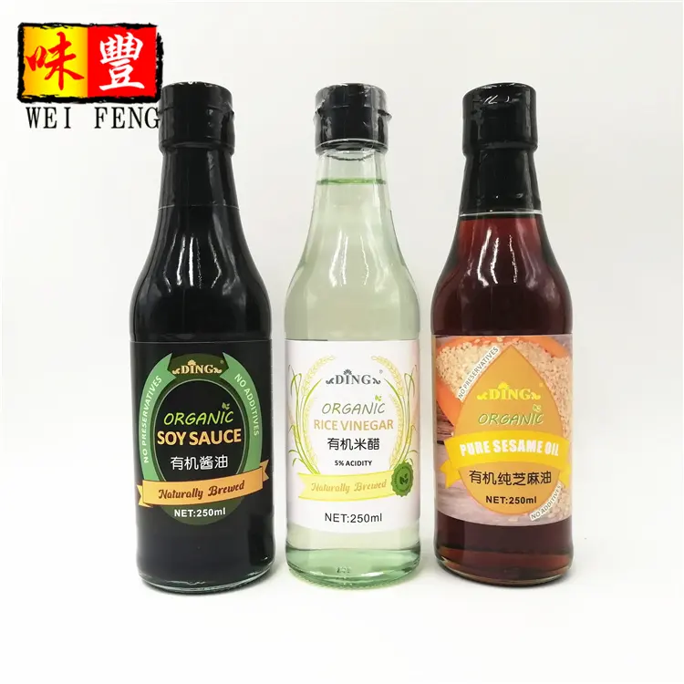 HACCP Certificated Factory China NO PRESERVATIVES 250ml Brewed Natural Organic Soy Sauce