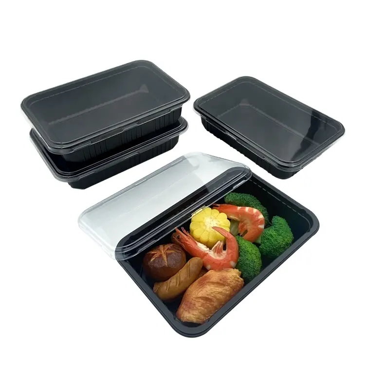 Food Grade pp Takeaway Food Packaging Disposable Plastic Lunch Boxes microwave prep meal plastic food containers with lids
