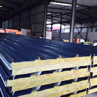 Benutzer definierte Steinwolle Dachziegel Leistungs stabil Gebraucht Sandwich Panel Wand paneel Gebäude Kombinierte Haus Wohnung Metall
