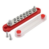 Auto 150A Terminal Bus Bar M4 M6 goujons batterie bloc de Distribution d'énergie rouge noir 12V barres omnibus de voiture pour bateau marin