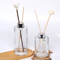 Haute qualité 80ml 150ml 200ml diffuseur en verre aromathérapie bouteille en verre cylindre clair vide diffuseur d'aromathérapie bouteille en verre
