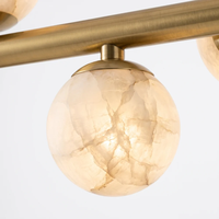 Lustre linéaire moderne de luxe nordique en albâtre, suspension simple pour îlot de cuisine, restaurant, salon, décoration intérieure