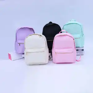 Wholesales DIY Custom Girls Teenager Casual Bright Color Travel Daily Use Weekend Back Pack Waterproof Nylon School Backpack Bag