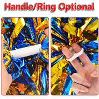 Pompons de cheerleading bicolores avec poignée, accessoires personnalisés pour l'esprit d'équipe