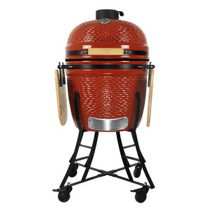 SEB <span class=keywords><strong>KAMADO</strong></span> 18 pouces, barbecue au charbon de bois en céramique rouge, fumoir, cuisson au feu vif, utilisation en camping et au jardin, grand grill - Product Image 5