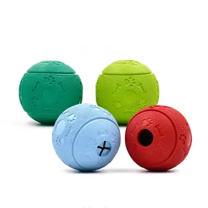 Distributeur de nourriture pour animaux de compagnie, jouets boule de caoutchouc doux Non toxique, pour chien et chiot