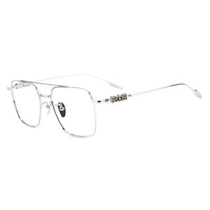 Kore tarzı saf titanyum rahat tam çerçeve çift işın katı siyah renk optik kadın erkek reçete günlük aşınma gözlük - Product Image 3