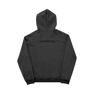 Produzione di <span class=keywords><strong>felpa</strong></span> di lusso <span class=keywords><strong>grigio</strong></span> <span class=keywords><strong>scuro</strong></span> <span class=keywords><strong>con</strong></span> <span class=keywords><strong>cappuccio</strong></span> a tracolla Streetwear oversize felpe <span class=keywords><strong>con</strong></span> <span class=keywords><strong>cappuccio</strong></span> da uomo - Product Image 2