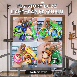 Vietnamese Factory Toy Story Cartoon Bustlightyear Silicone Waterproof Carabiner Keychain Pendant <b>Bag</b> Wholesale <b>Gift</b> Idea - Product Image 2