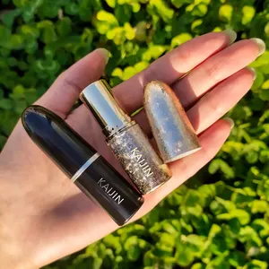 Bullet Vorm Ontwerp Glitter Goud Kleur Lippenstift Container Luxe Lippenstift Buis Voor Mac