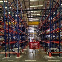 Système d'étagères de stockage en entrepôt à plusieurs niveaux pour palettes, rayonnage à palettes robuste pour entrepôt