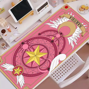 Leuk Geschilderd Roze Schattig Meisje Toverstaf Boog Muismat, Grote Rubberen Toetsenbordpad Vergrotende Gaming Muismat <span class=keywords><strong>Computer</strong></span> - Product Image 5