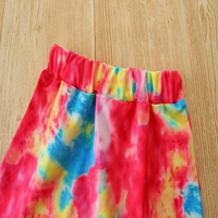 Ensemble de vêtements d'été pour bébé fille, t-shirt à manches courtes arc-en-ciel, tenue décontractée pour enfants