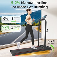 Tapis de Course Pliable Portable à Moteur Électrique avec Inclinaison Manuelle et Affichage LED pour la Maison et la Salle de Sport